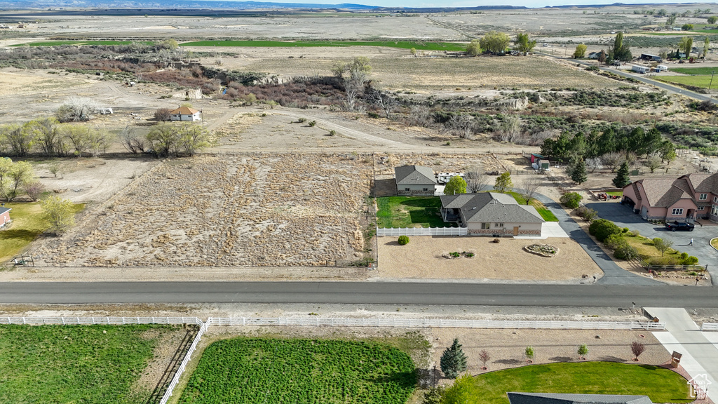 Aerial view with a rural view