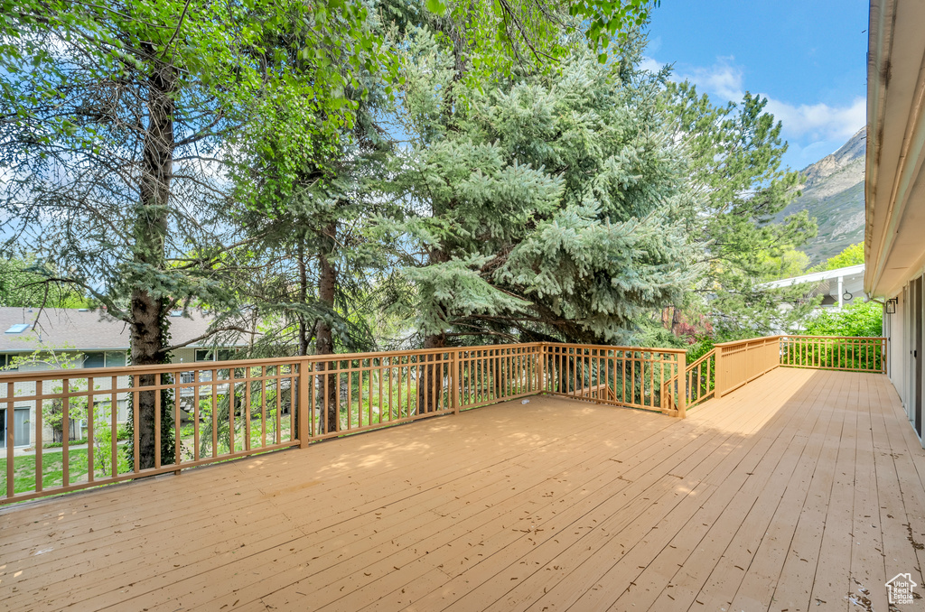 View of wooden deck