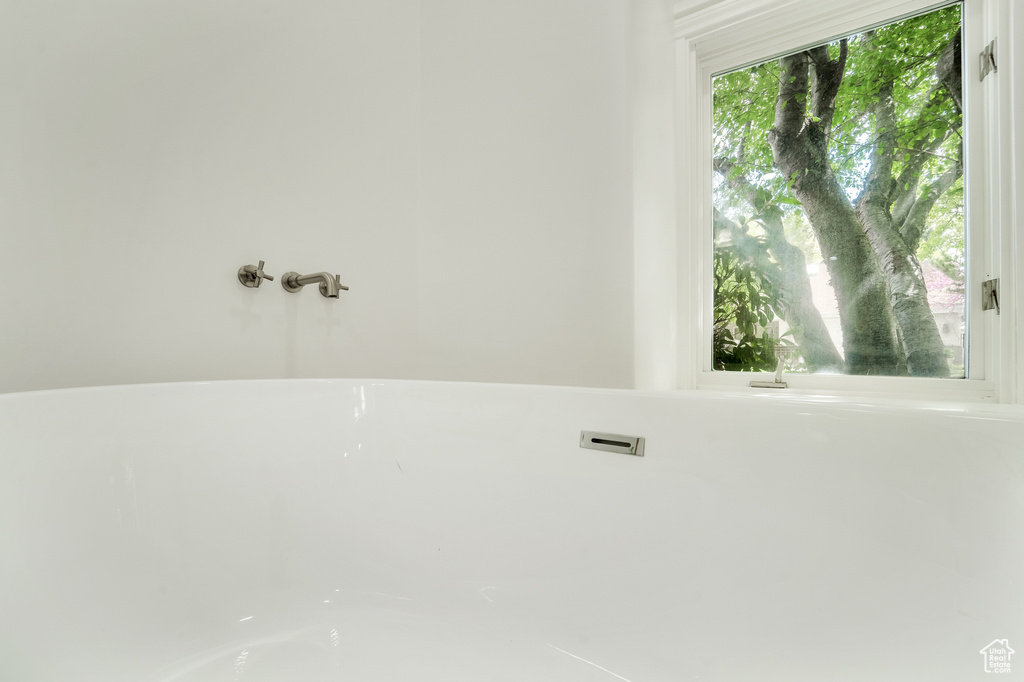 Room details with a freestanding tub