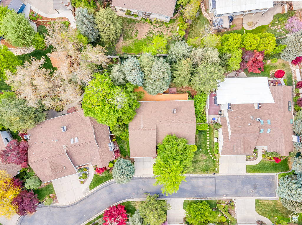 Drone / aerial view with a residential view