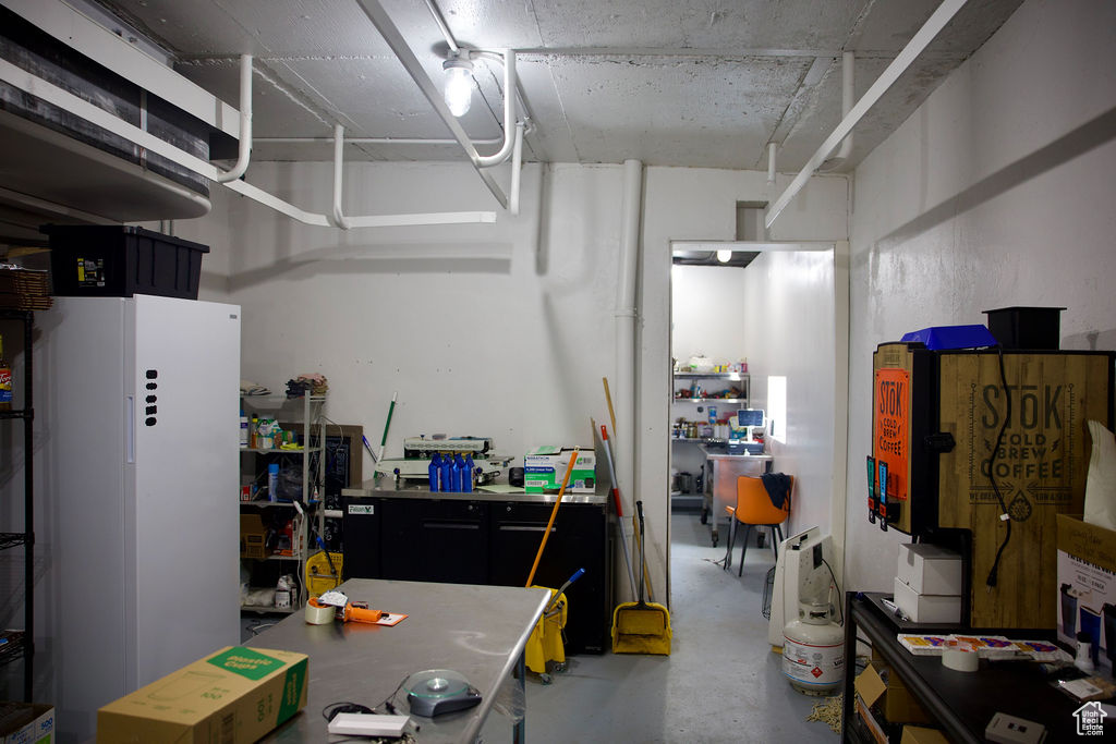 View of below grade area