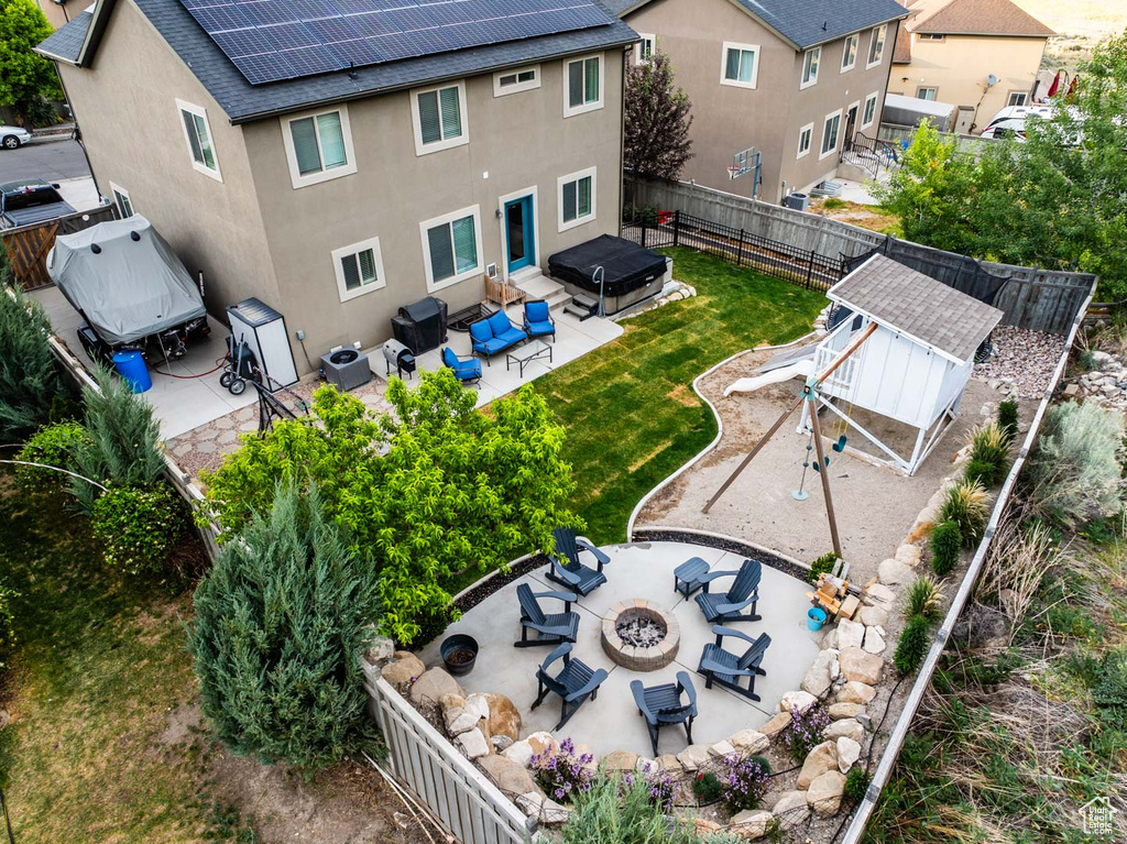 View from above of property