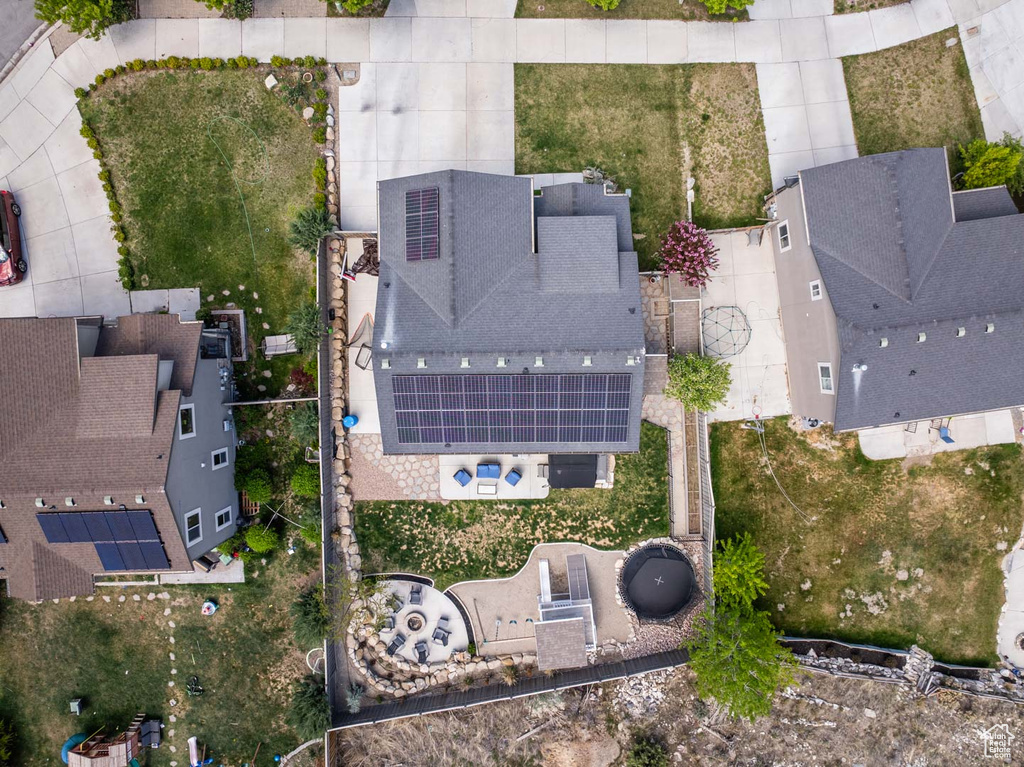 Birds eye view of property