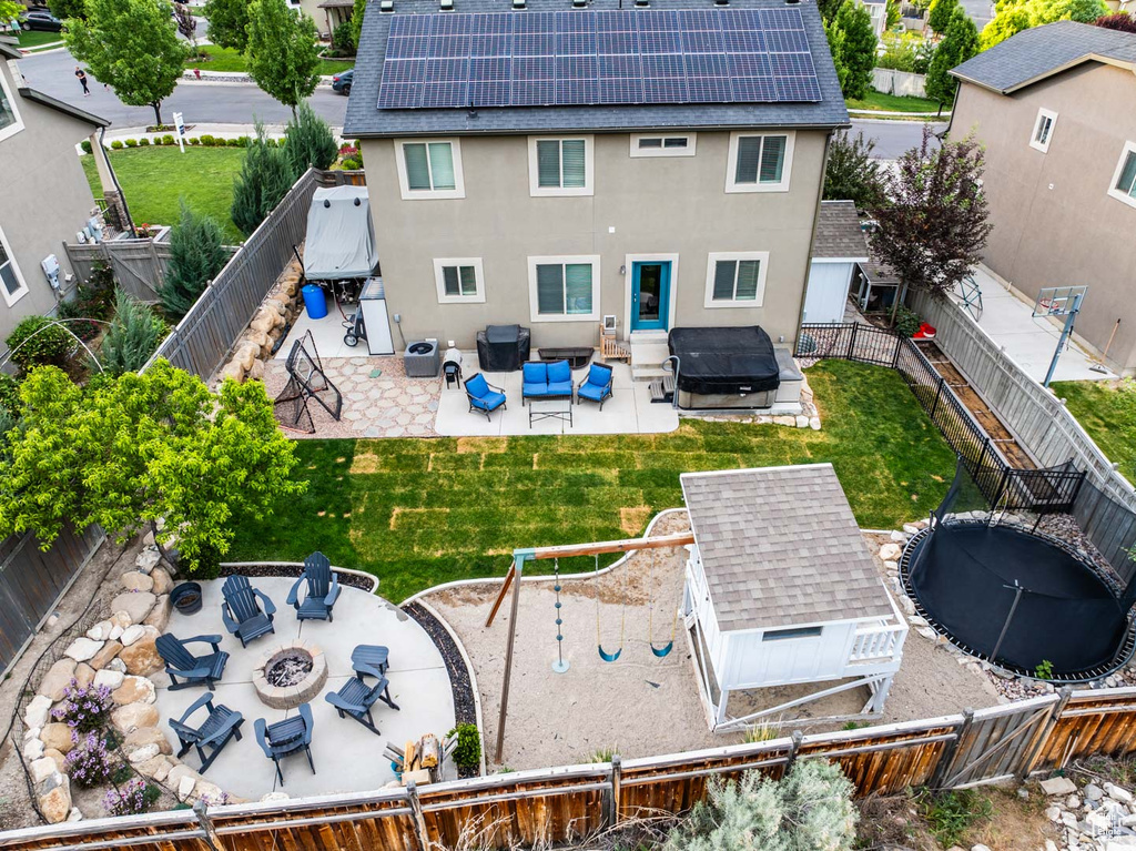 View from above of property