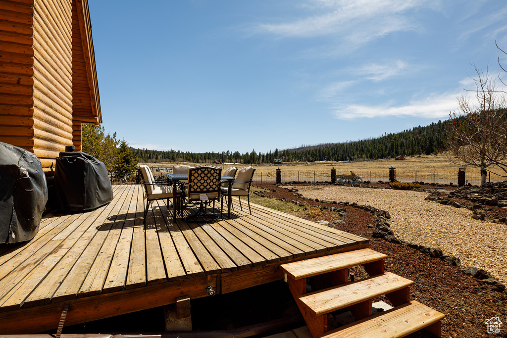 Deck featuring outdoor dining area