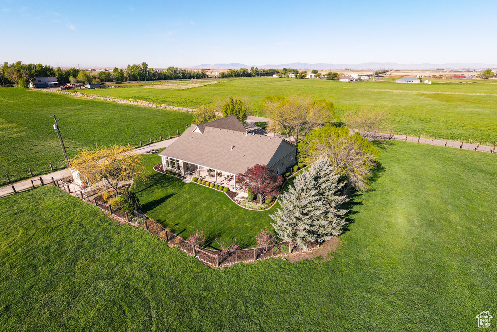Bird's eye view featuring a rural view