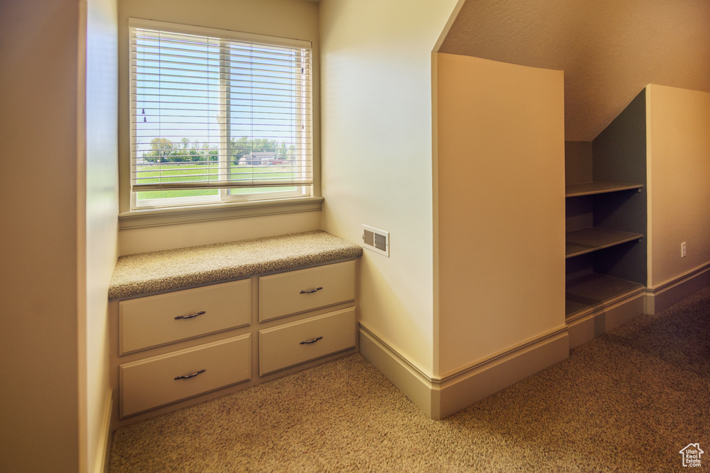 Interior space featuring carpet