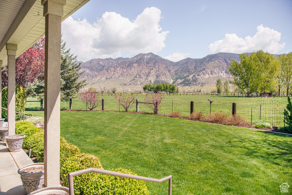 View of mountain feature featuring a rural view