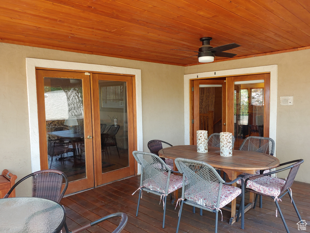 Exterior space with french doors