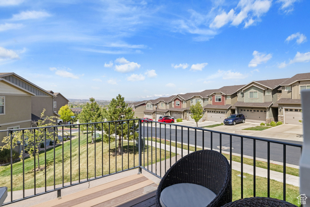 Balcony with a residential view