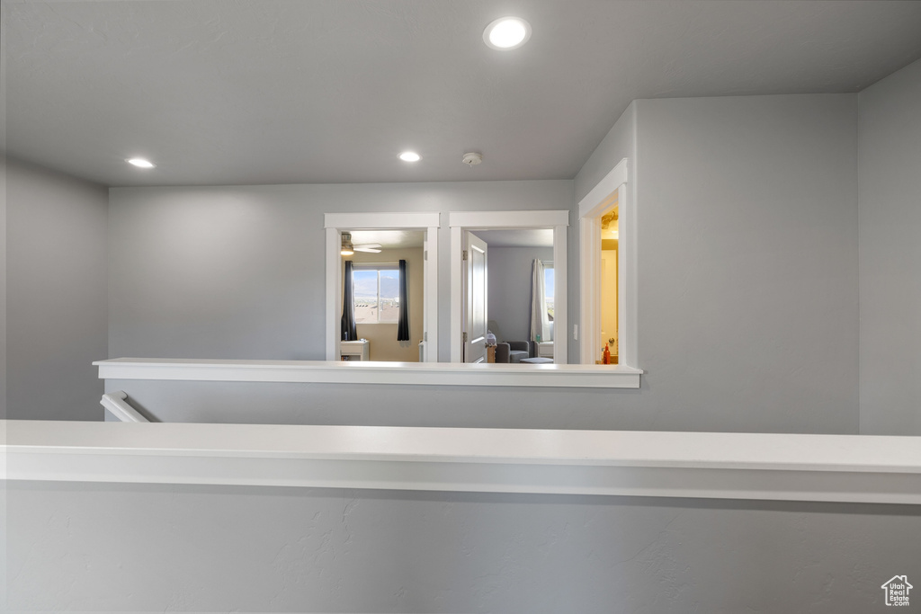 Hallway featuring recessed lighting