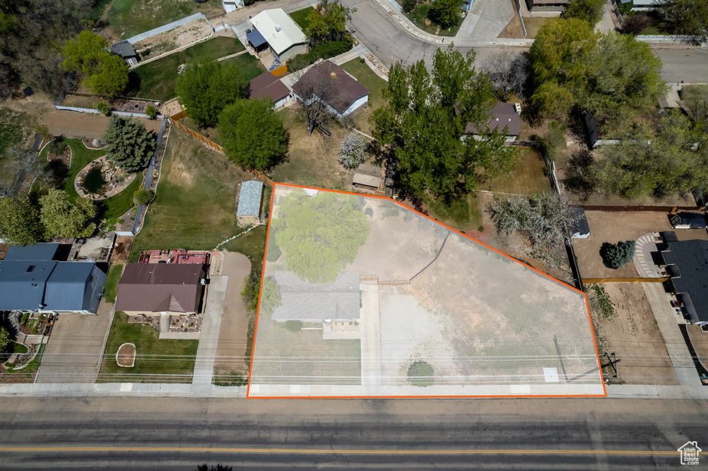Aerial view with a residential view