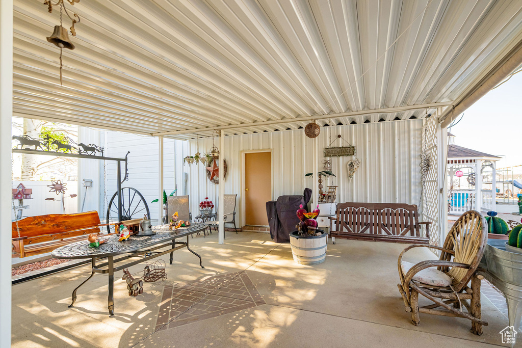 View of patio / terrace featuring outdoor dining space