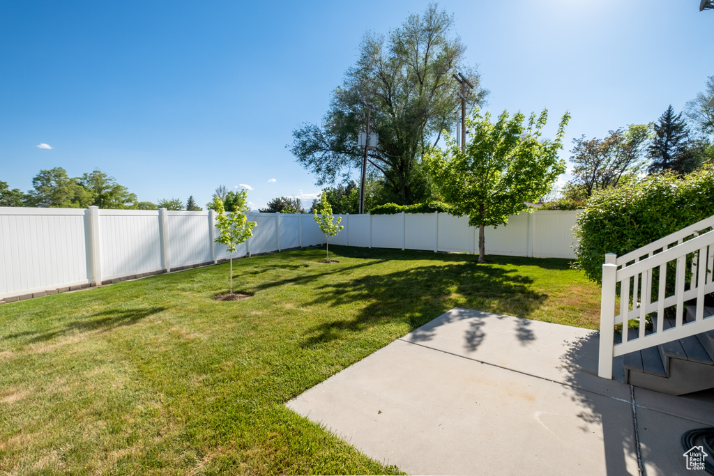 View of yard featuring a patio