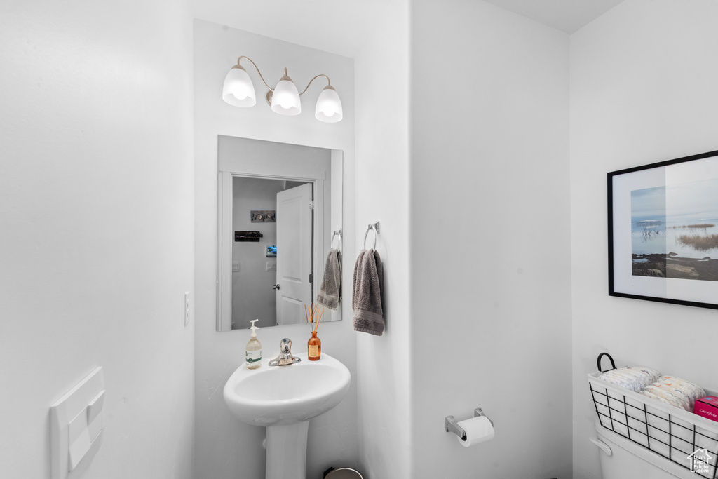 Bathroom with toilet and a sink