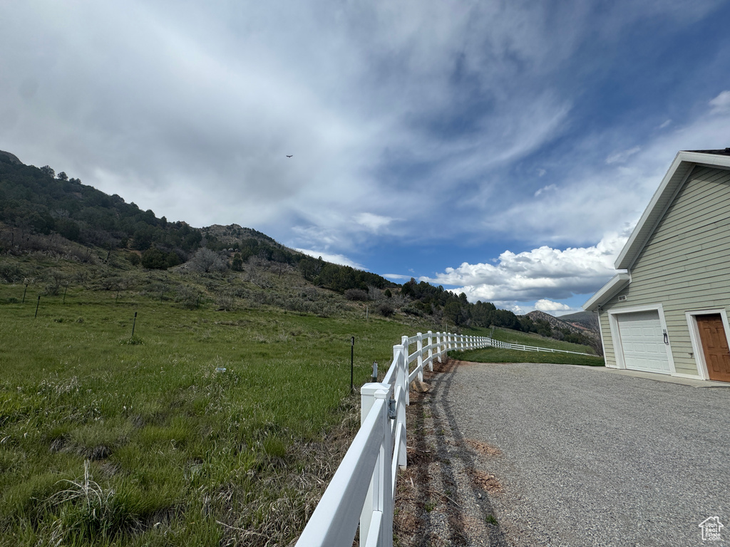 View of road featuring a mountain view