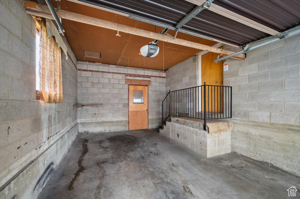 View of horse barn