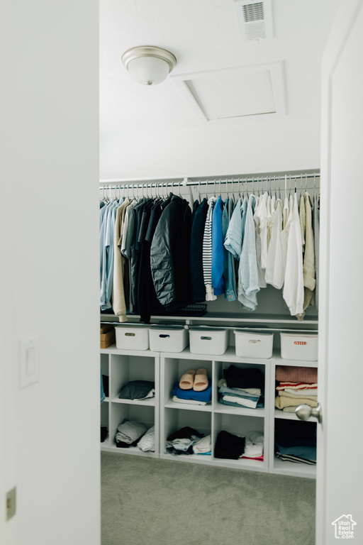 Closet featuring visible vents