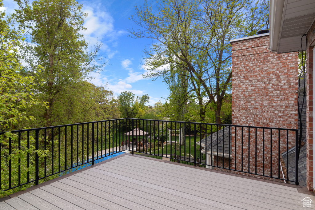 View of wooden terrace