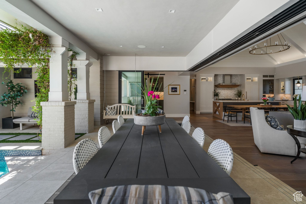 Dining room featuring wood finished floors