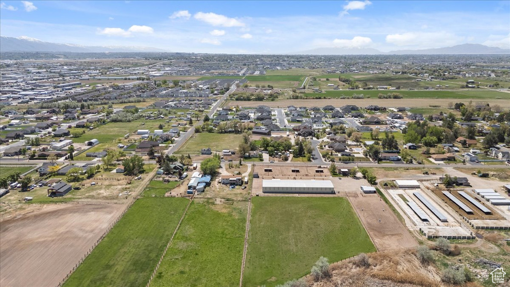 Bird's eye view featuring a mountain view