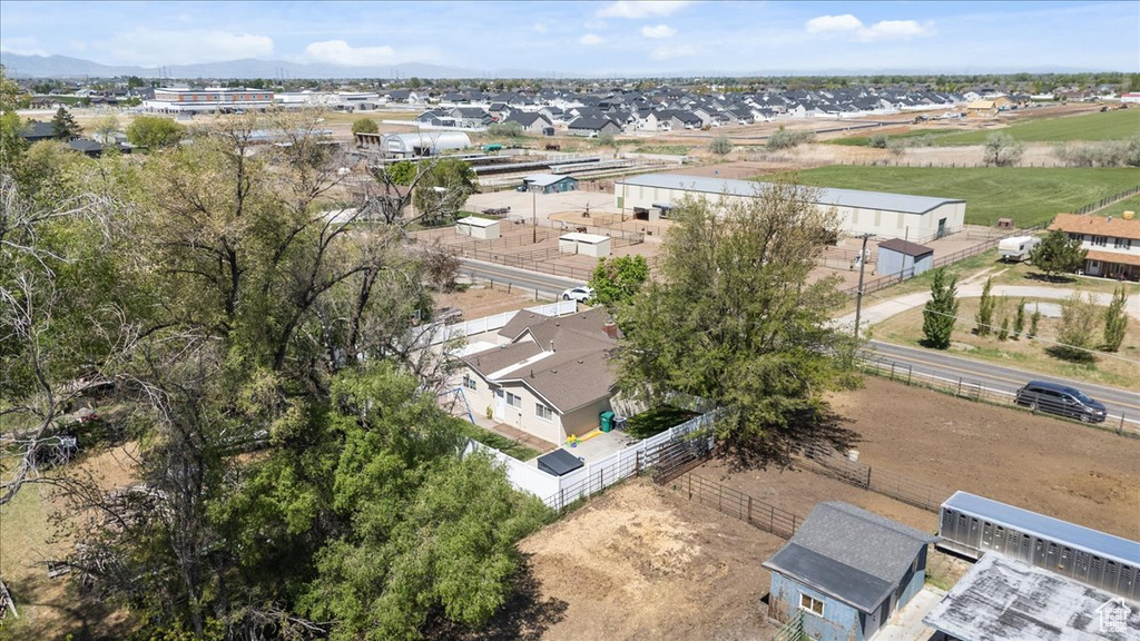 Bird's eye view with a residential view