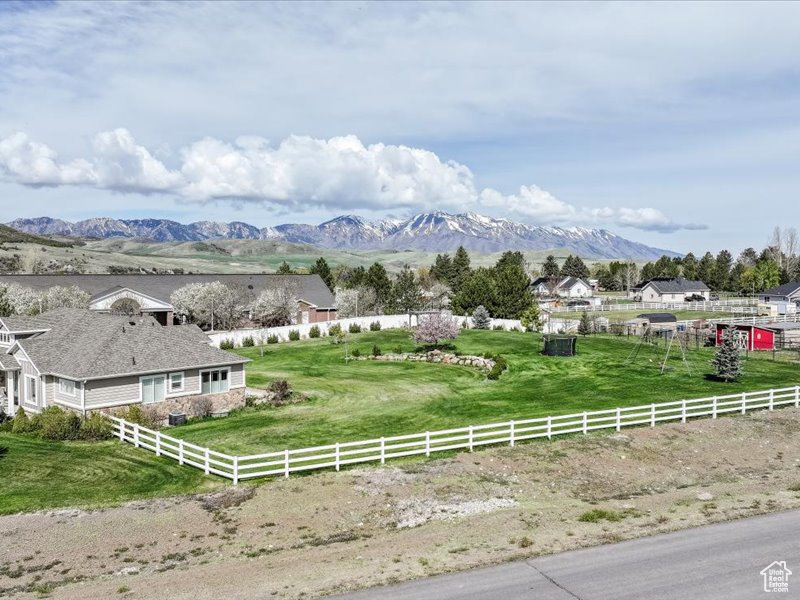 Mountain view with a rural view