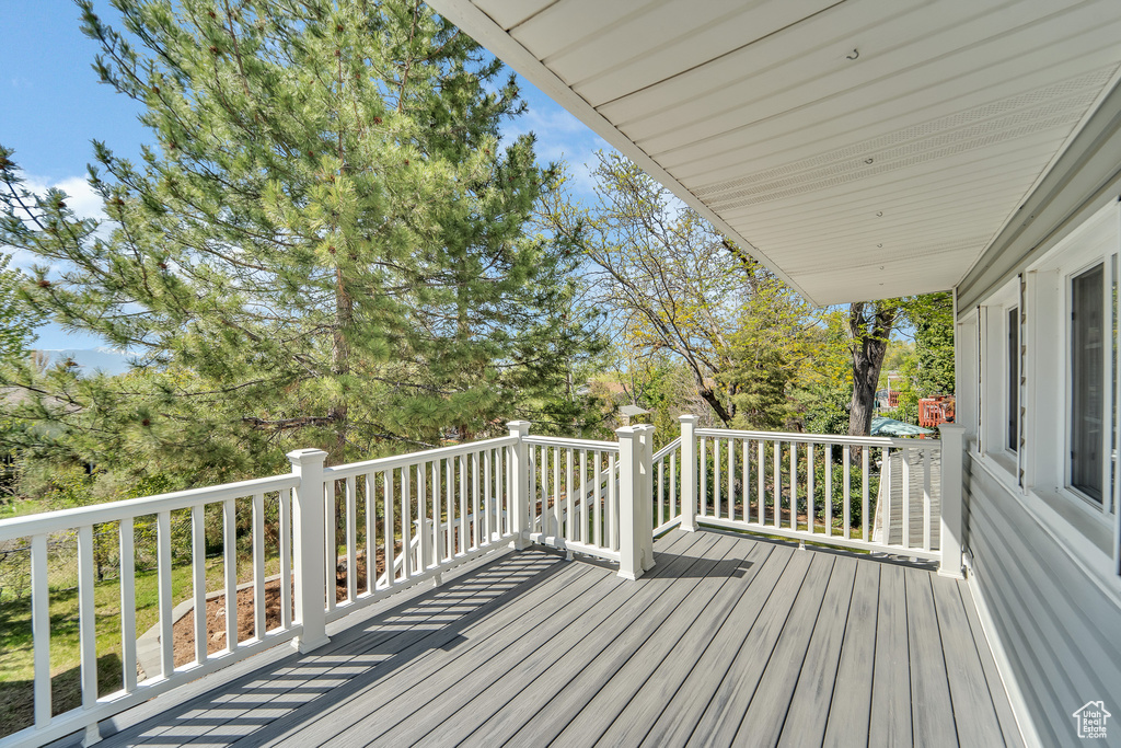 View of wooden terrace
