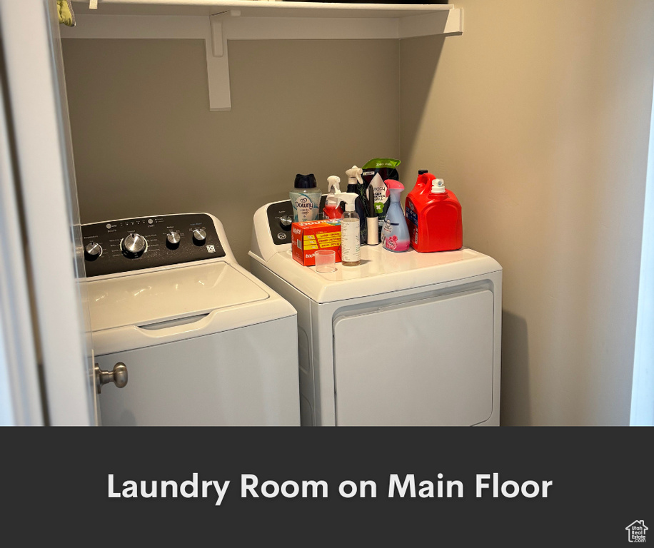 Laundry area featuring washer and dryer