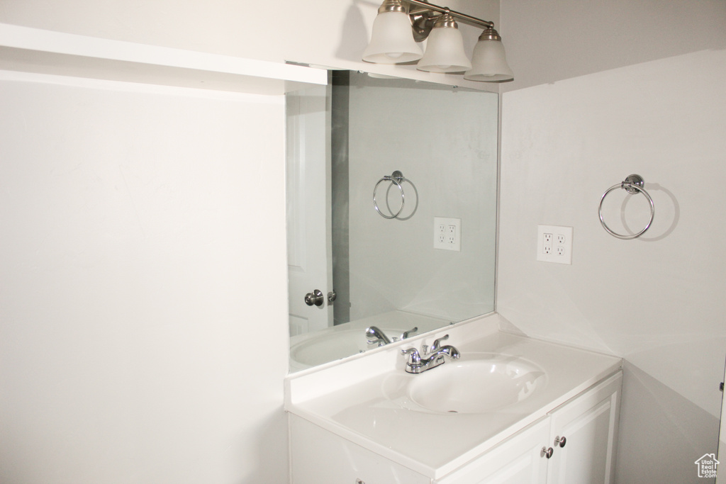 Bathroom featuring vanity