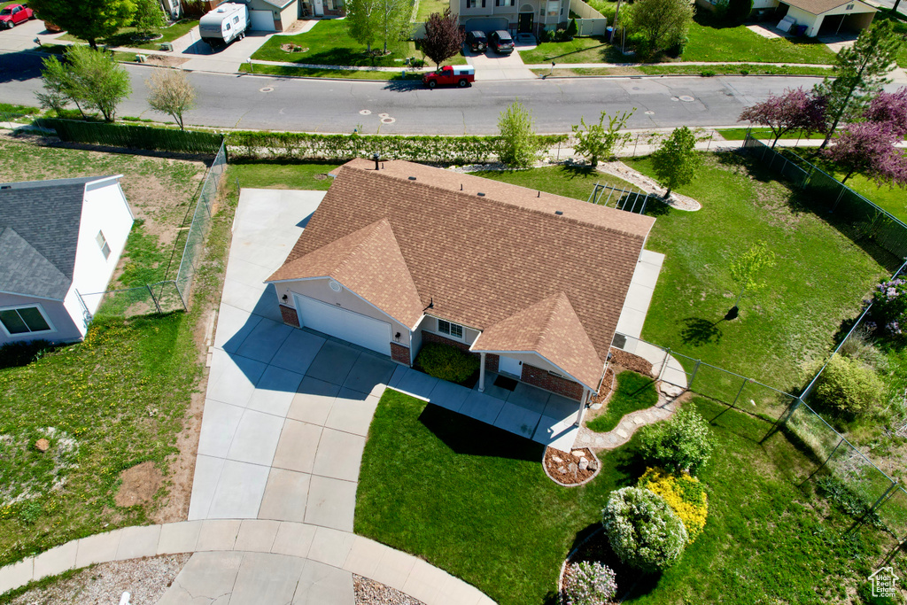 Birds eye view of property