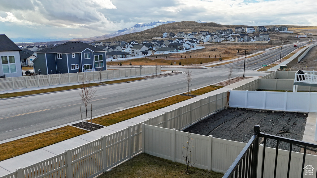 Mountain view with a residential view