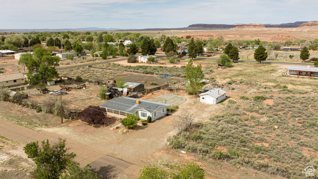 Bird's eye view featuring a mountain view and a rural view