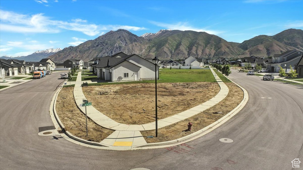 Mountain view featuring a residential view
