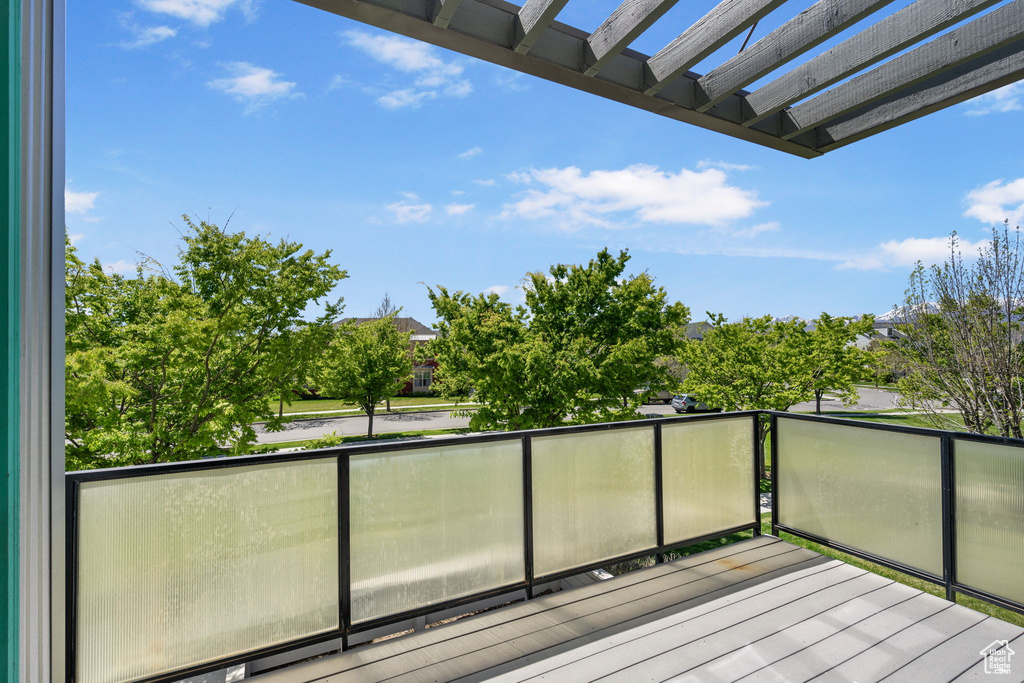 View of wooden deck