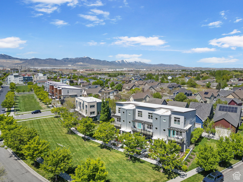 Aerial view with a mountain view and a residential view