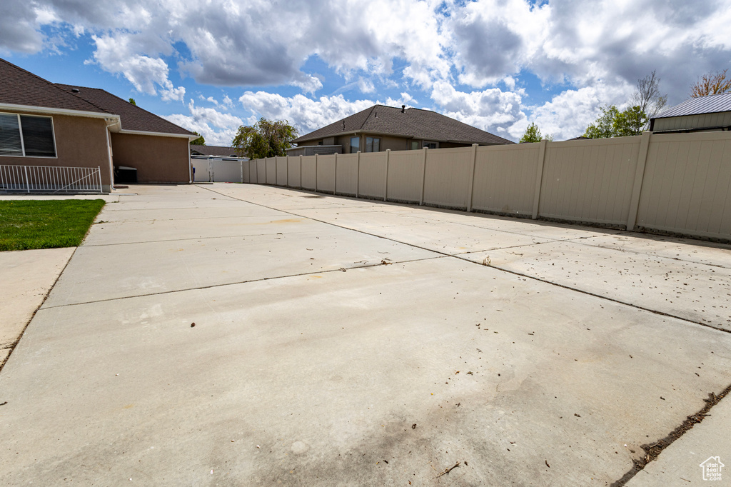 View of patio / terrace featuring fence
