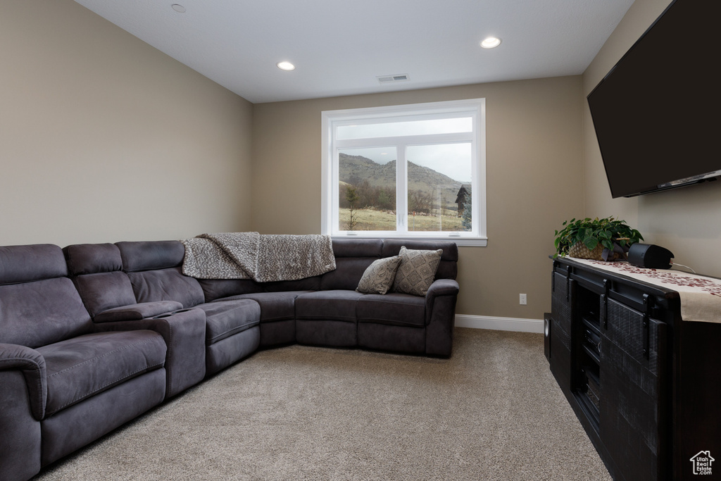 View of carpeted living room