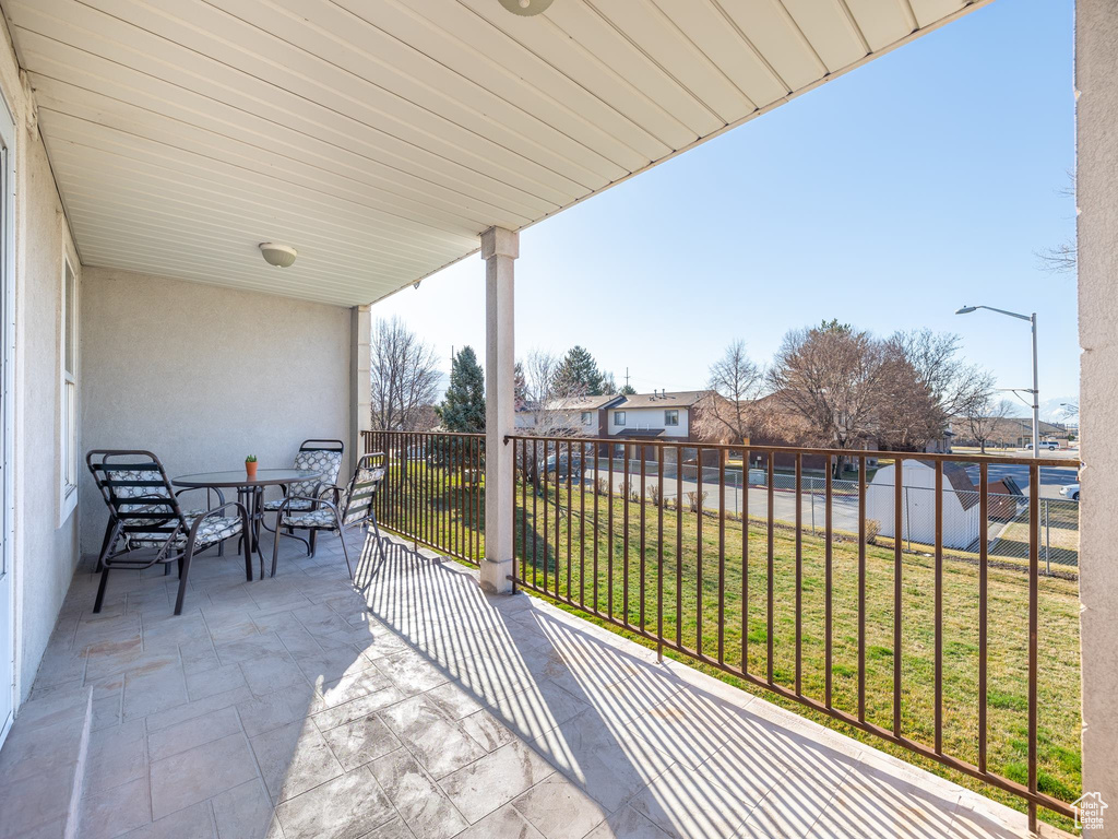 View of patio featuring outdoor dining space