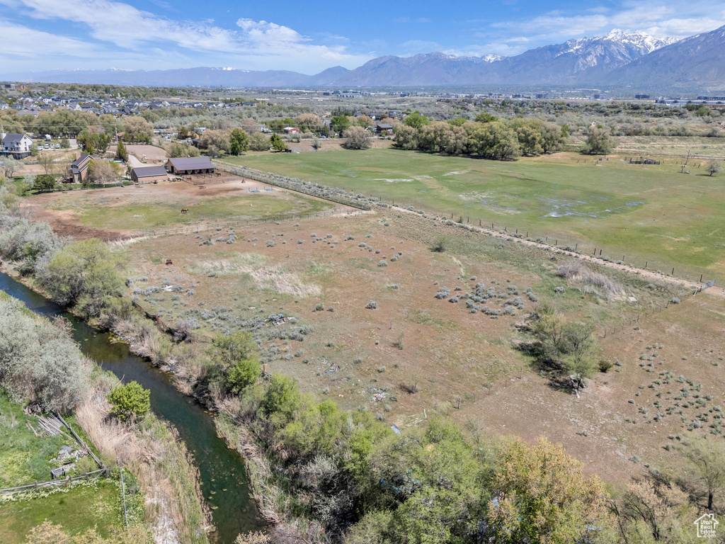 Drone / aerial view with a rural view and a mountain view