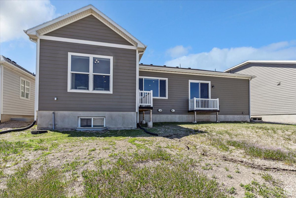 View of back of property