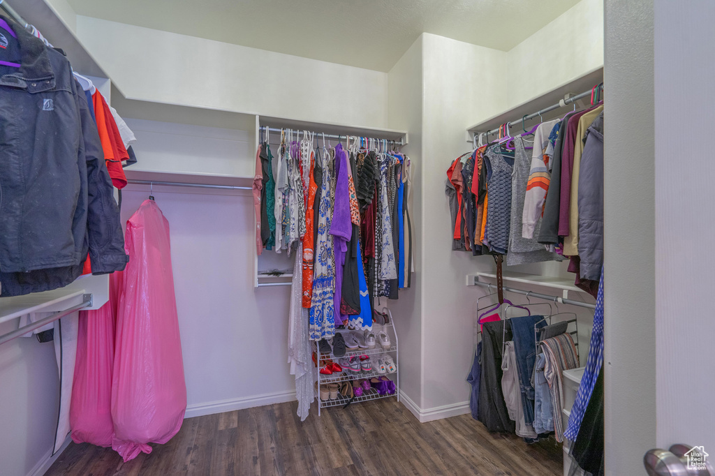 Spacious closet featuring wood finished floors