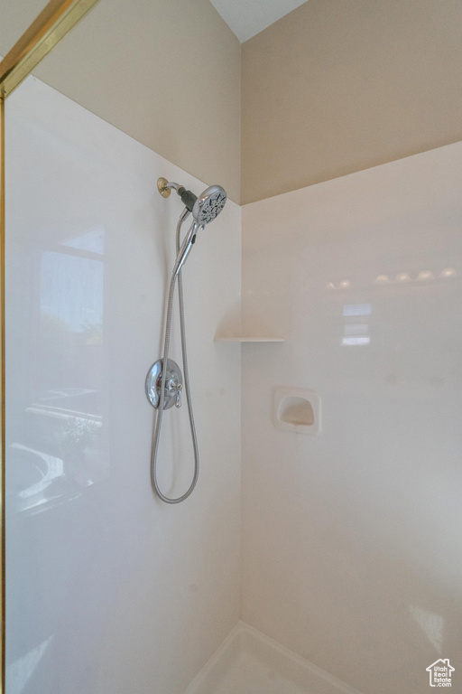 Interior space with a shower