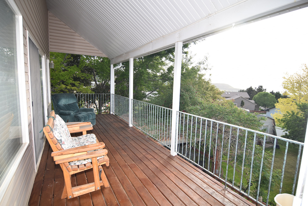View of wooden terrace