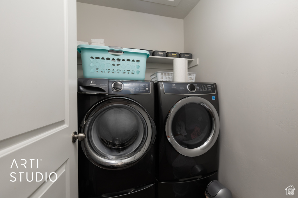 Laundry area featuring washer and dryer