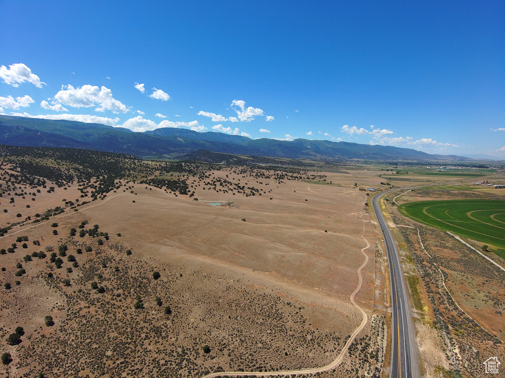 Drone / aerial view featuring a rural view and a mountain view