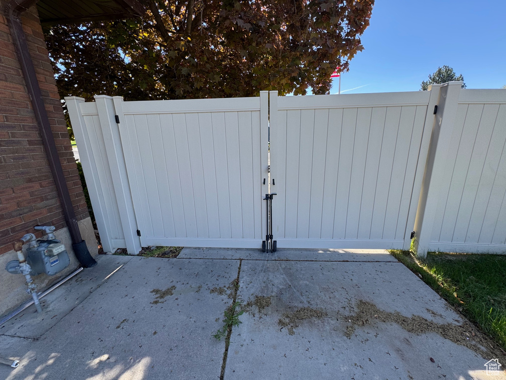 View of gate with fence