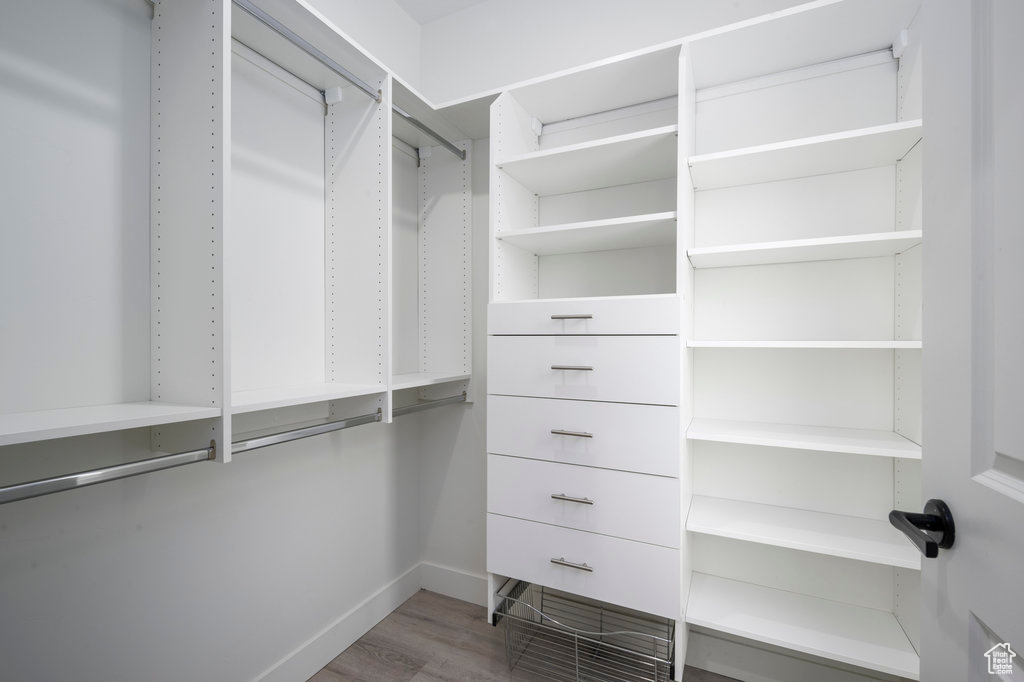 Spacious closet featuring wood finished floors