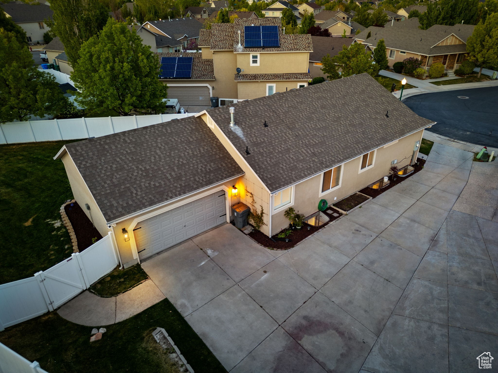 Aerial view featuring a residential view