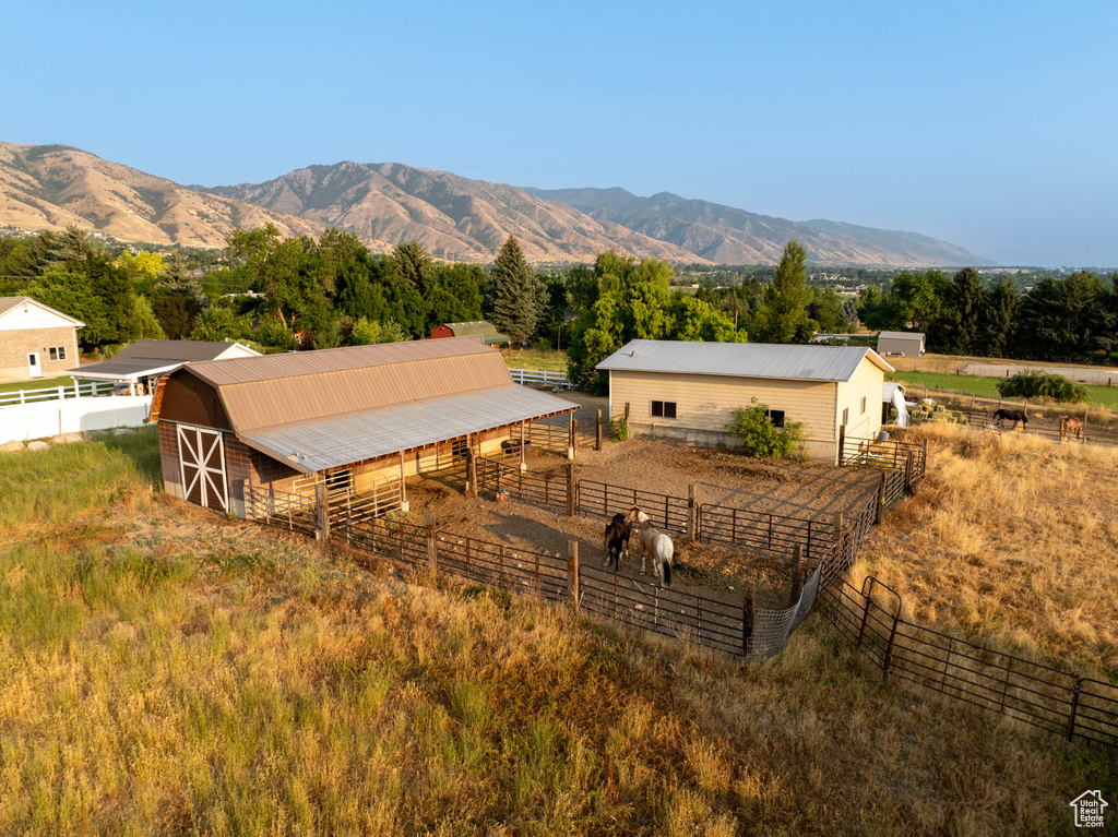 Mountain view with a rural view